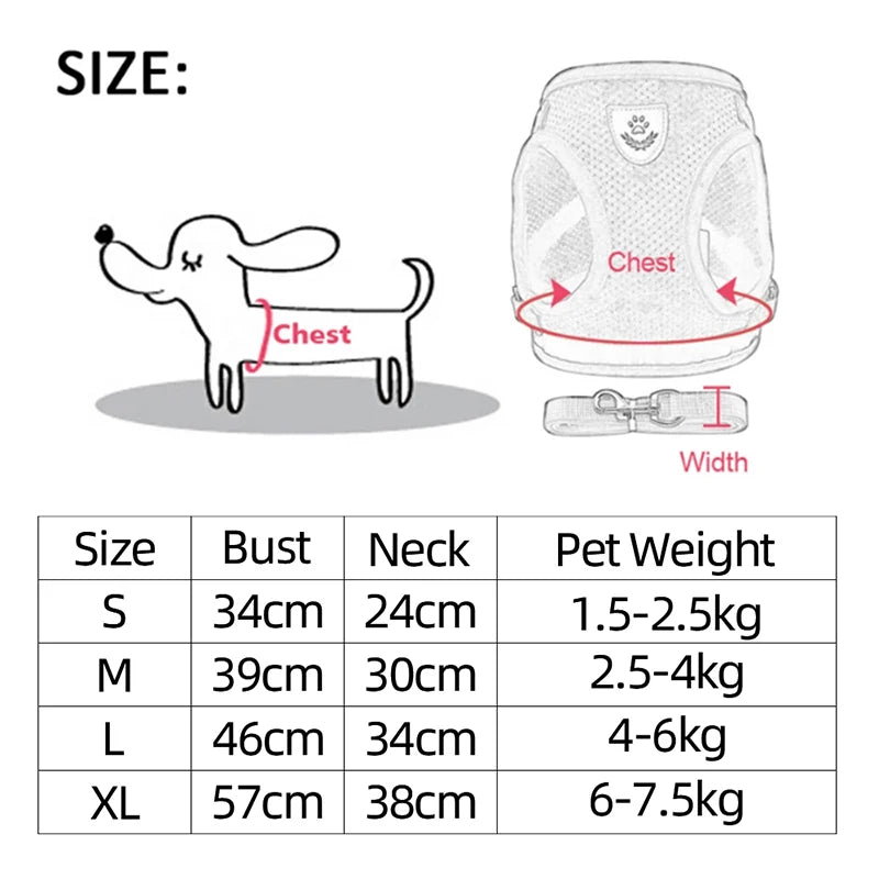 Harness Vest Walking Lead Leash